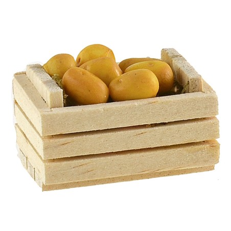 Cassetta in legno con patate cm 3,5x2,6x1,6 h