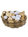 Cesto ovale con uova cm 4,8x3,3x2,5 h.