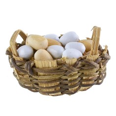 Cesta ovalada con huevos cm 4,8x3,3x2,5 h. 2