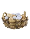Cesto ovale con uova cm 4,8x3,3x2,5 h.
