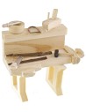 Banco de carpintero de 9x4,5x8,3 cm de altura para estatuas de