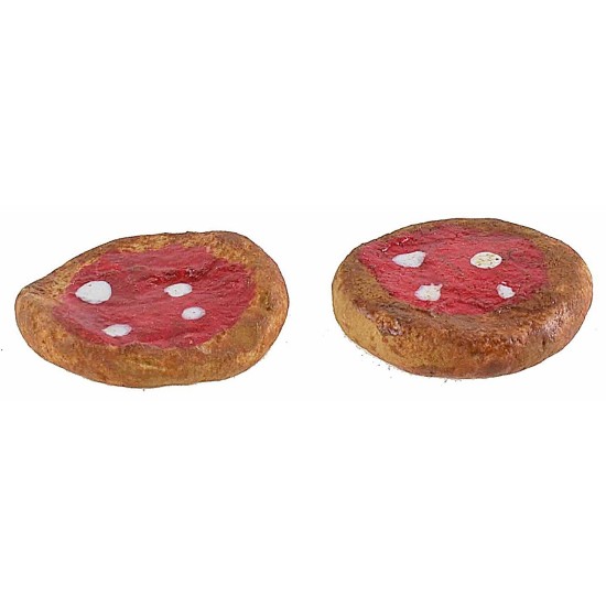 Conjunto de 2 pizzas margarita ø 2 cm medidas, terracota, pizzas