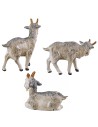 Tres cabras claras serie 10 cm serie Fontanini, cabra, claras.