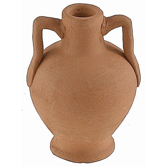Terracotta jug with handles h 5.2 cm carafe, terracotta