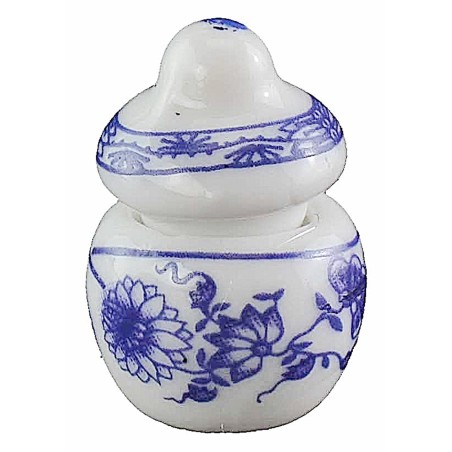 Ceramic jar with lid h 2.2 cm nativity scene accessories