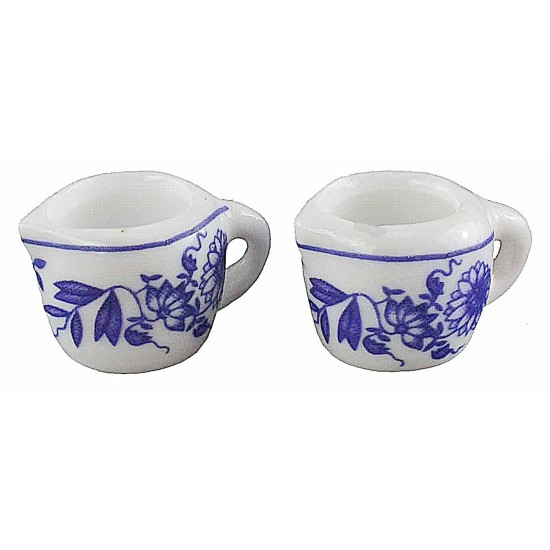 Set 2 bricchi in ceramica h 1,1 cm minuterie presepe ceramica