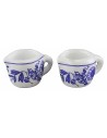 Set 2 bricchi in ceramica h 1,1 cm minuterie presepe