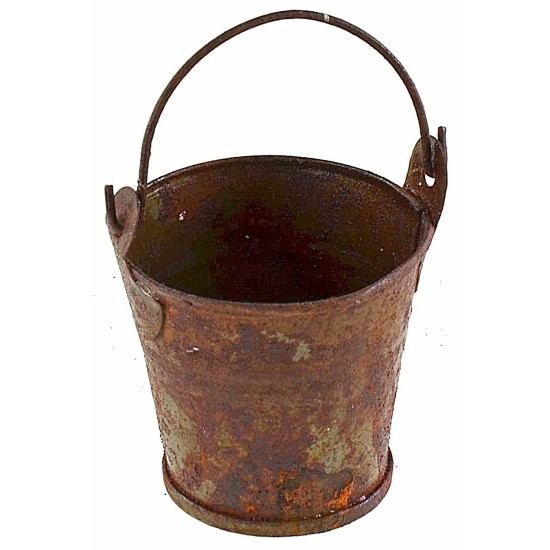 Secchio in metallo arruginito ø 4,3 cm minuterie presepe