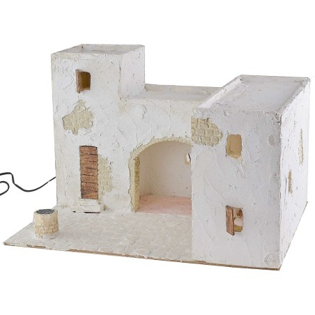 Villaggio arabo illuminato cm 40,5x31x26,5 h borghi, casetta