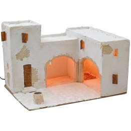 Illuminated Arab village cm 40.5x31x26.5 h