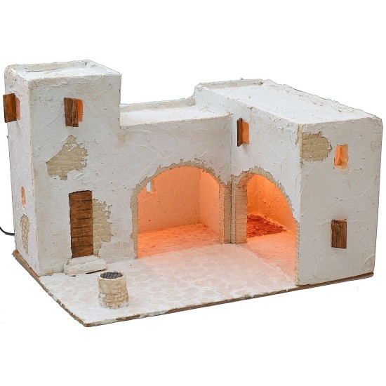 Illuminated Arab village cm 40.5x31x26.5 h