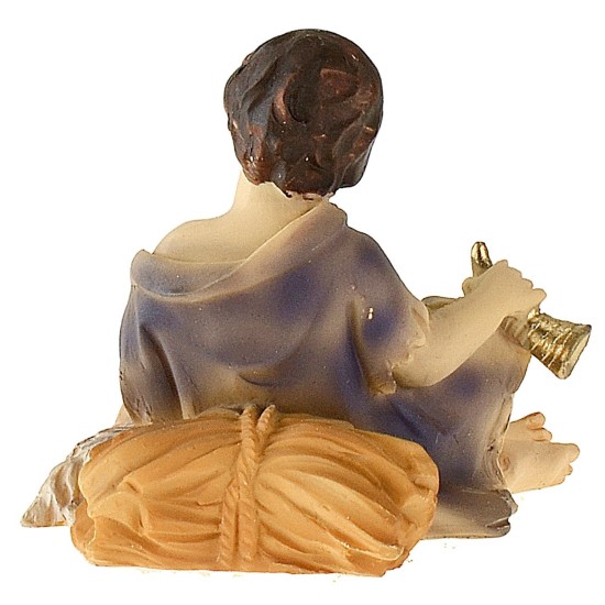 Seated boy with lamb 12 cm series in resin