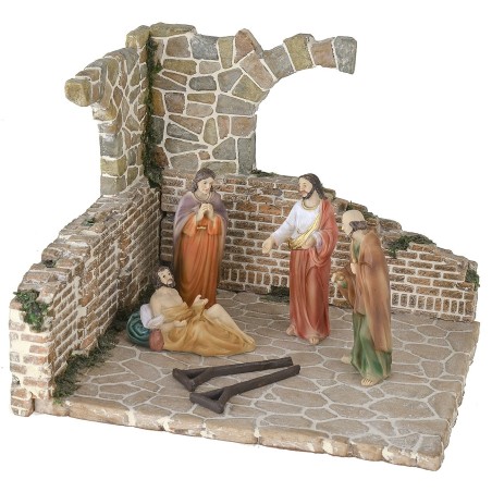 Ambientazione in resina per presepe cm 20x17,5x16 h