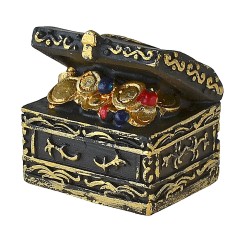 Open chest with treasures 2.7x2.1x2.6 cm, nativity scene 2