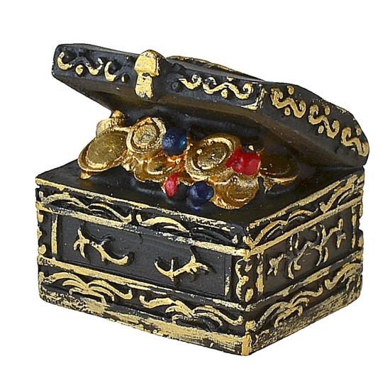 Forziere con tesori cm 2,7x2,1x2,6 h minuterie presepe