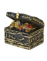 Open chest with treasures 2.7x2.1x2.6 cm, nativity scene