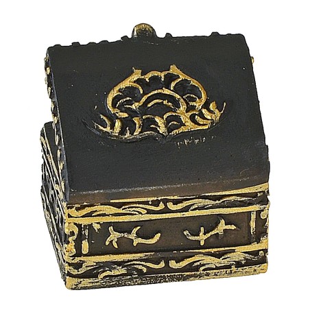 Forziere aperto con tesori cm 2,7x2,1x2,6 h minuterie presepe