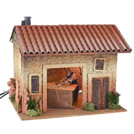 Casa con apertura centrale per bottega cm 33x25x30 h altezza