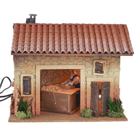 Casa con apertura centrale per bottega cm 33x25x30 h