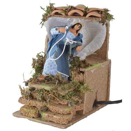 Ricamatrice per presepe in movimento 10 cm