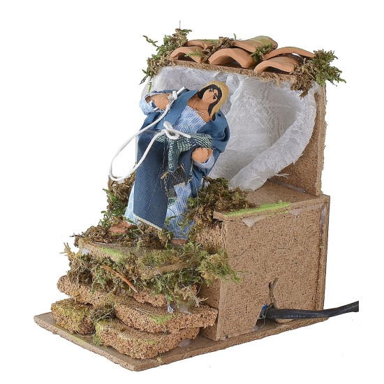 Ricamatrice per presepe in movimento 10 cm