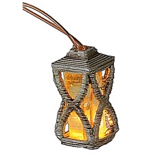 Lanterna con led bianco caldo 3-3,5 Volt cm 1,5 h tensione