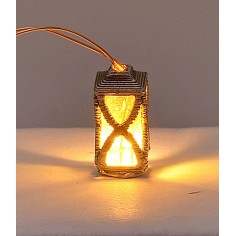 Lanterna con led bianco caldo 3-3,5 Volt cm 1,5 h tensione 2