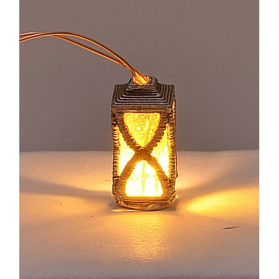 Lanterna con led bianco caldo 3-3,5 Volt cm 1,5 h tensione