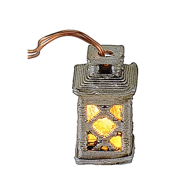 Lanterna media lavorata con led giallo 3 Volt cm 1,8 h