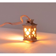 Linterna mediana trabajada con led amarillo 3 Volt cm 1,8 h 2