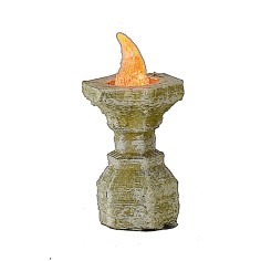 Small brazier with flickering orange LED 12 Volt 2.7 cm h