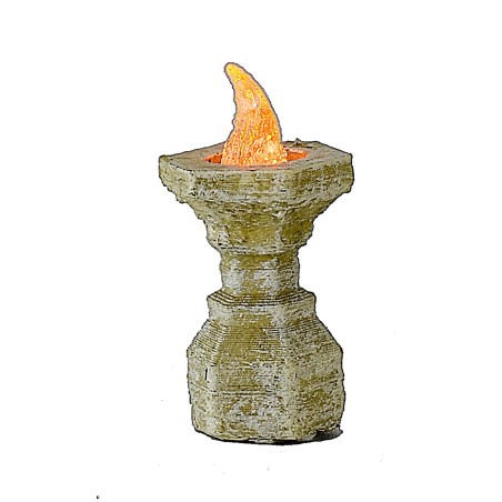 Small brazier with flickering orange LED 12 Volt 2.7 cm h