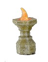 Small brazier with flickering orange LED 12 Volt 2.7 cm h