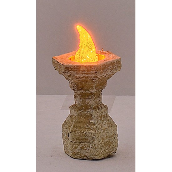 Small brazier with flickering orange LED 12 Volt 2.7 cm h