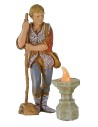 Small brazier with flickering orange LED 12 Volt 2.7 cm h