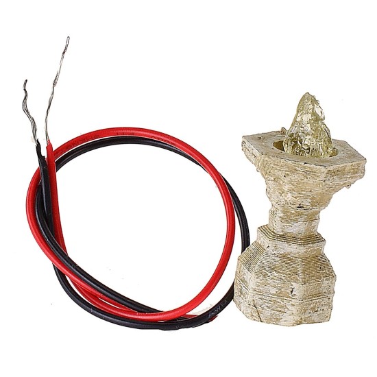 Small brazier with flickering orange LED 12 Volt 2.7 cm h