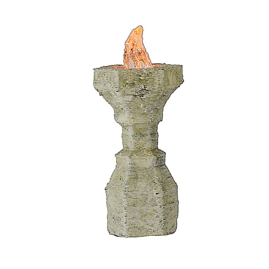 Braciere medio con led arancio tremolante 12 Volt cm 3,6 h