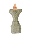 Brasero mediano con luz LED naranja parpadeante de 12 voltios
