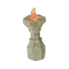 Brasero mediano con luces LED naranjas parpadeantes de 12 voltios, 3,6 cm de altura.