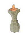 Brasero mediano con luz LED naranja parpadeante de 12 voltios