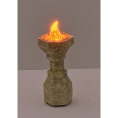 Braciere medio con led arancio tremolante 12 Volt cm 3,6 h 2