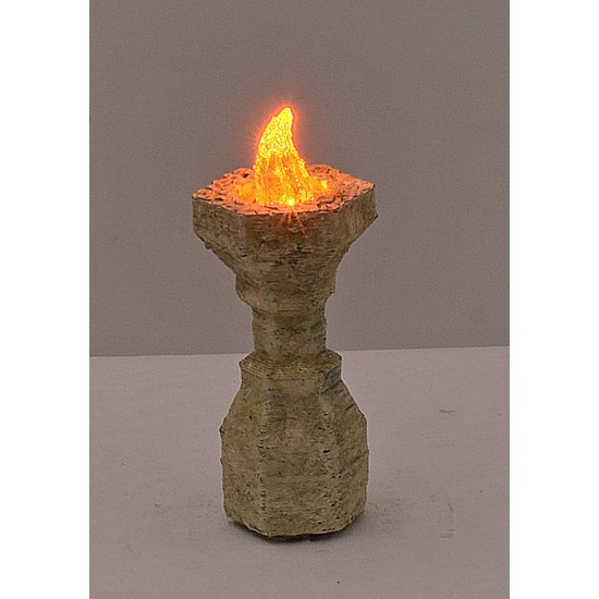 Braciere medio con led arancio tremolante 12 Volt cm 3,6 h