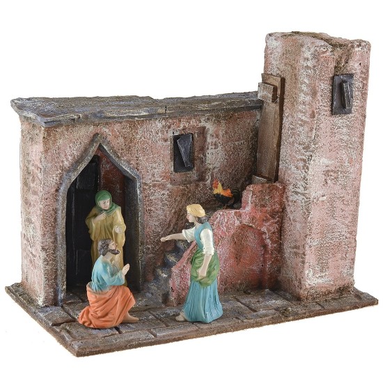 Ambientazione rinnegazione di Pietro cm 25x15x20,5 h altezza