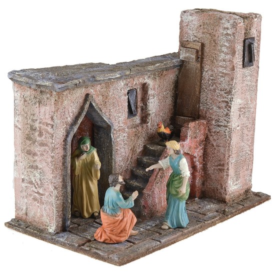 Ambientazione rinnegazione di Pietro cm 25x15x20,5 h altezza