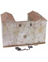 Stuccoed farmhouse with working illuminated oven 50x40x35 cm h