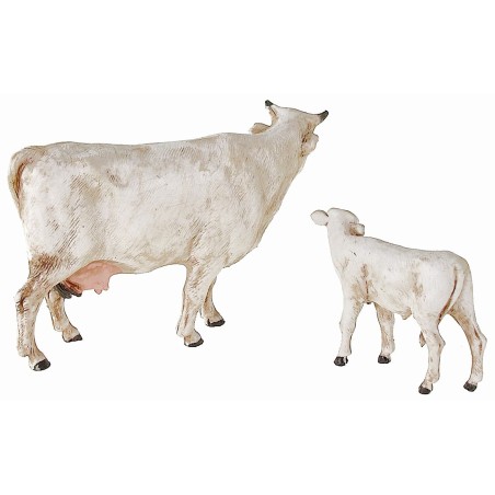 Vaca y ternero Landi Moranduzzo para estatuas de 8 cm