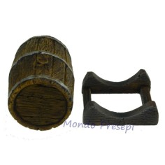 Botte tonda cm 5,5 con Scalmo Mondo Presepi 2