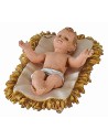 Baby Jesus with cradle 12 cm series Landi Moranduzzo