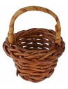 Wicker basket with handle, diameter 5x6.2 cm, nativity scene accessories