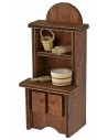 Credenza in legno con minuterie cm 5,6x4,6x12,5 h